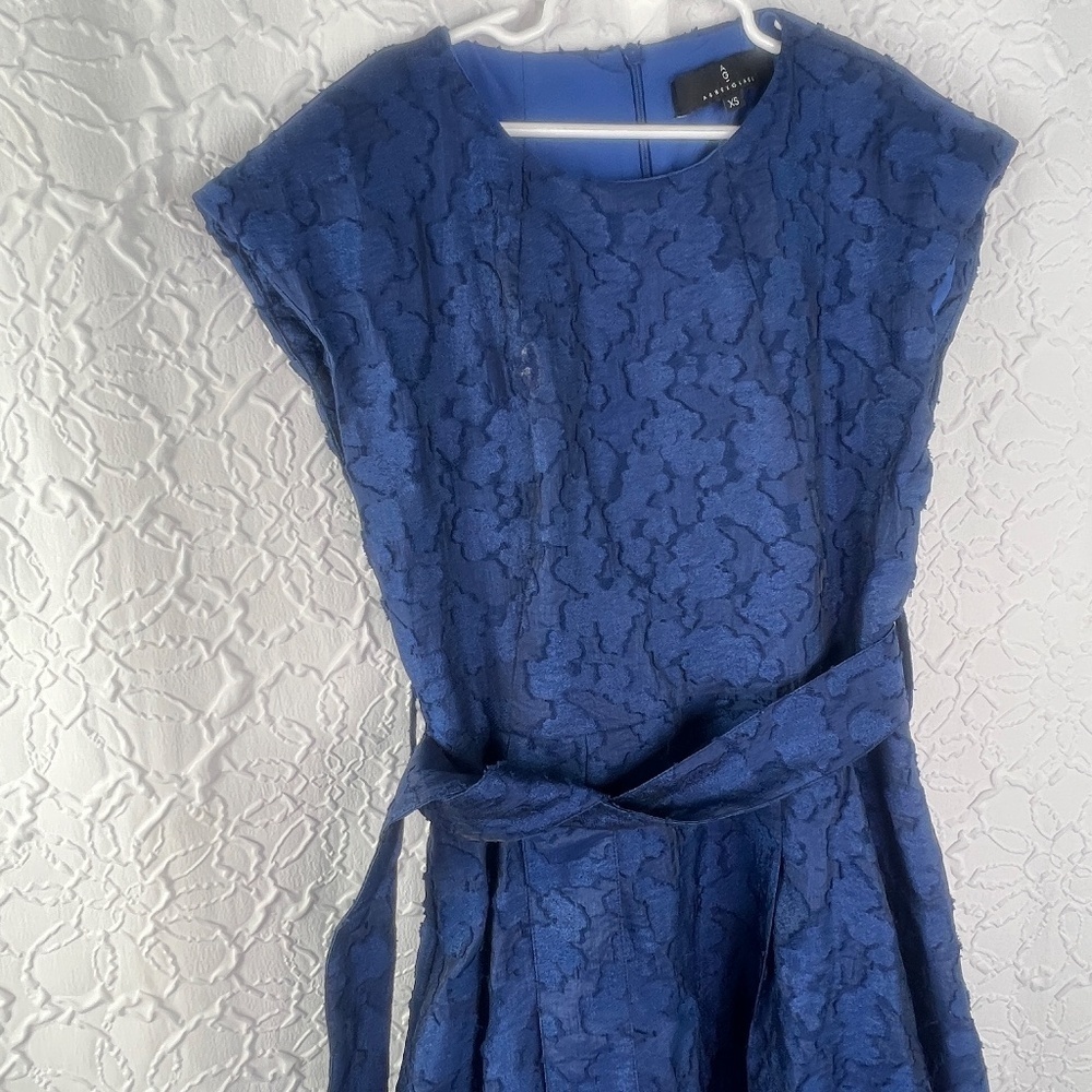 Abbey Glass Olivia Dress Navy Organza - Picture 5 of 12
